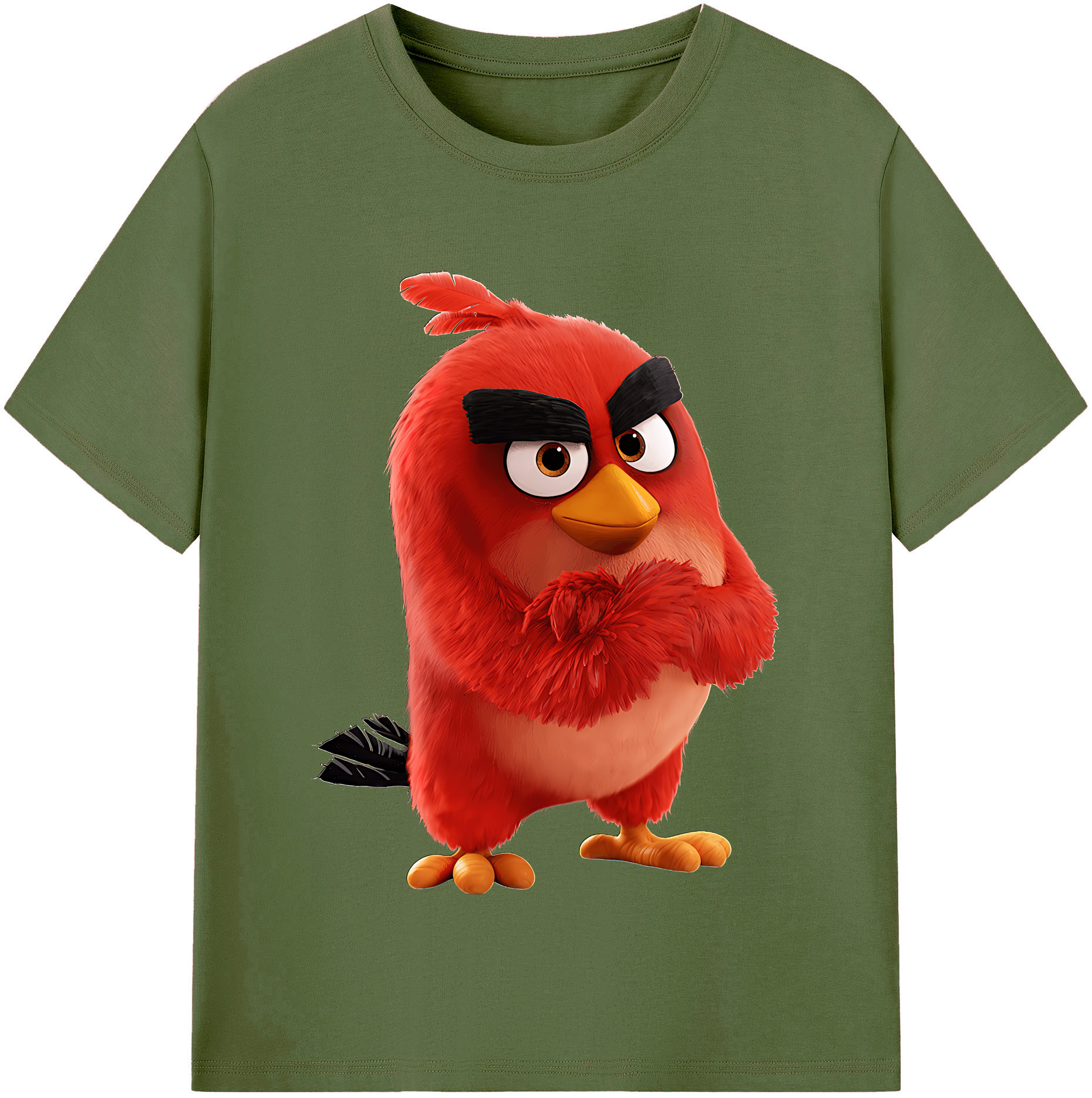 （画像用） Angry Birds アングリーバード 綿100％半袖Tシャツ（フロントプリント）